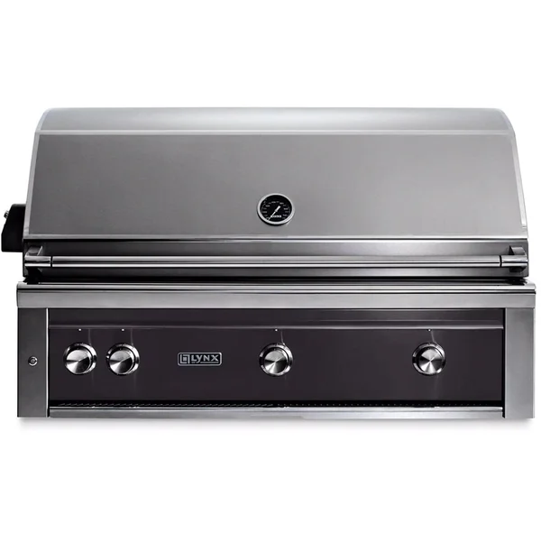 Lynx Professional 36 Inch Built-In All Infrared Trident Propane Grill w/ Rotisserie in Obsidian - L36ATR-OBLP