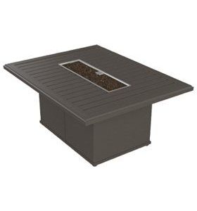 54x42 Rectangular Banchetto Firepit - Graphite