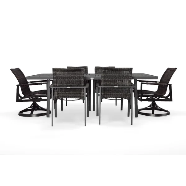 Megan 7-Piece Dining Set w/ Motion Arm Chairs
