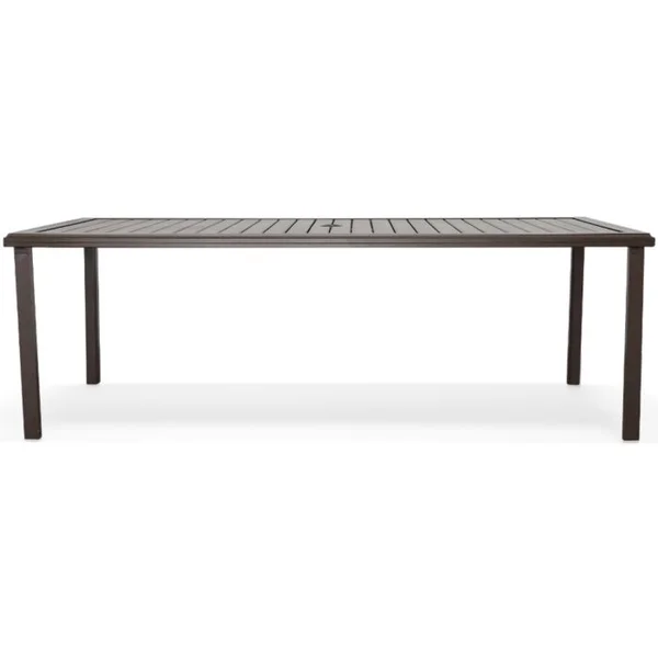 Amici 84" Rectangular Slat Top Table - Greco