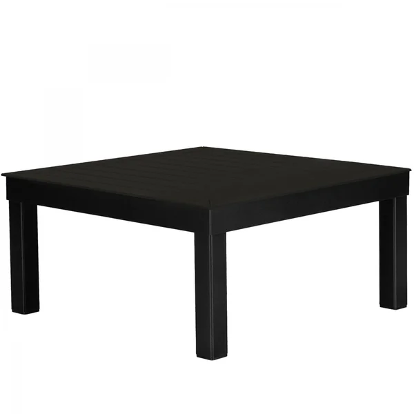 Ashbee 29 Inch Square Aluminum Coffee Table in Textured Black by Telescope Casual