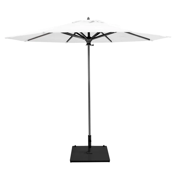 Galtech 9 Ft. Commercial Octagonal Aluminum Patio Market Umbrella W/ Push Lift - Antique Bronze Frame W/ Sunbrella Canvas Natural Canopy