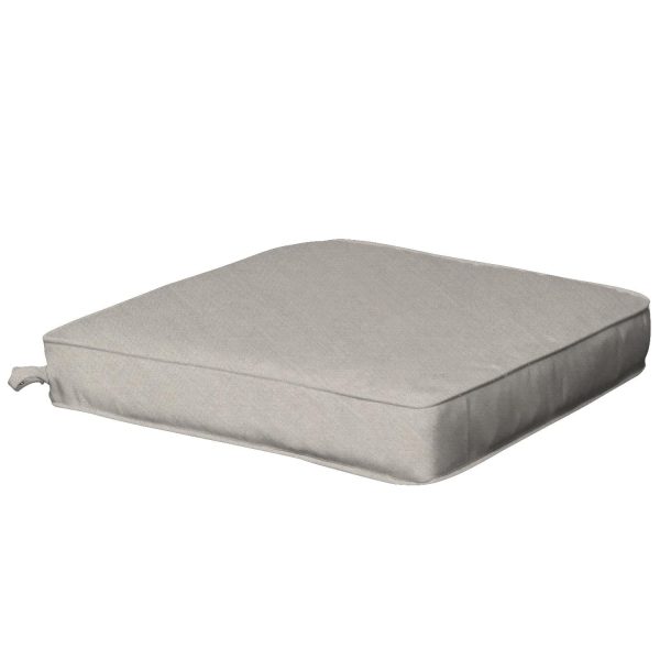 Sunbrella Cast Ash Extra Large Outdoor Replacement Seat Cushion W/ Piping By BBQGuys Signature