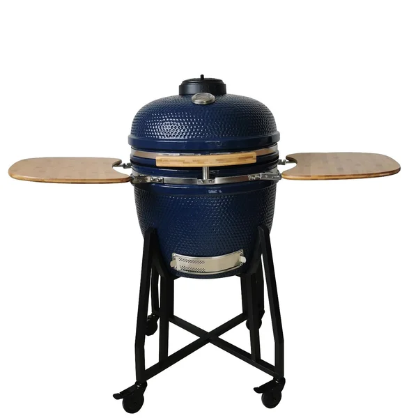 Lifesmart 21-Inch Ceramic Kamado Grill - Blue - SCS-K21B