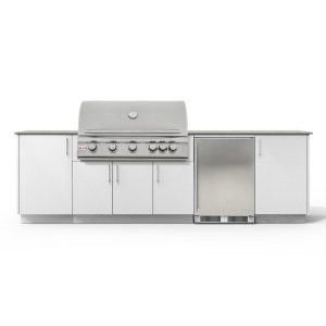 Urban Bonfire Horizon 40 Outdoor Kitchen w/ Blaze LTE Propane Grill, Refrigerator, Keon Dekton Countertop & Chantilly Finish - B-Horizon-40-Blaze-Keon-Chantilly