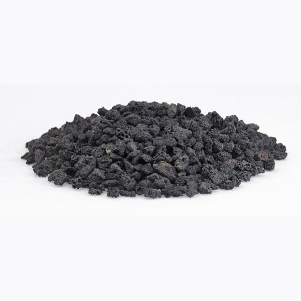 BBQGuys Signature Small Black Lava Rock Filler - 40 Lbs
