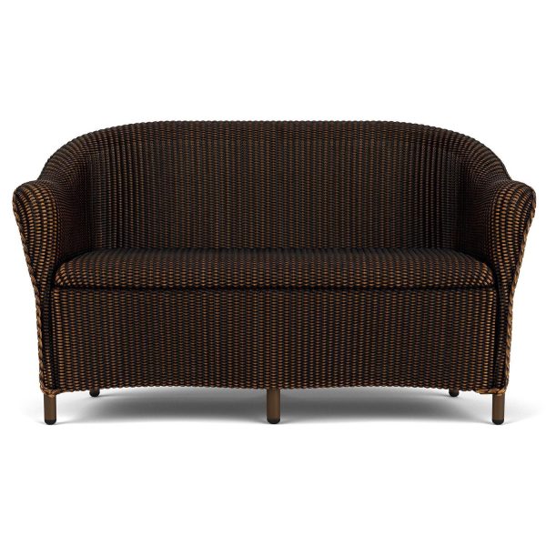 Reflections Lloyd Loom Loveseat in Mink by Lloyd Flanders