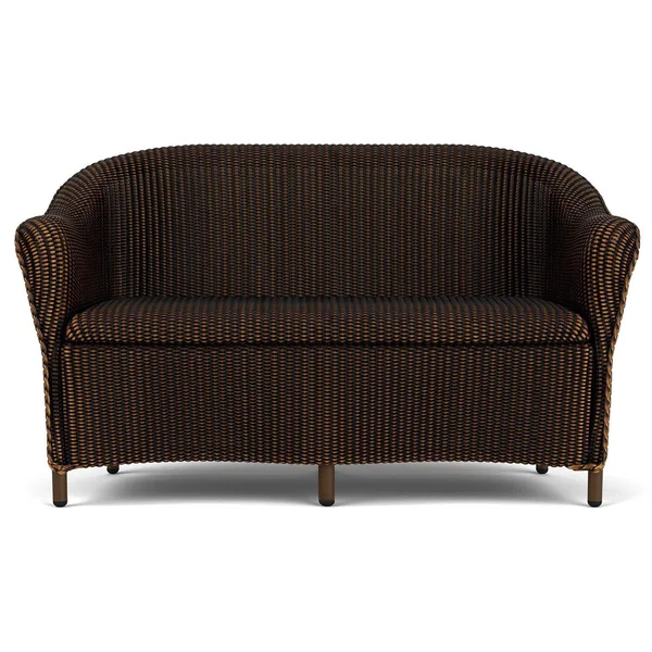 Reflections Lloyd Loom Loveseat in Mink by Lloyd Flanders