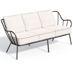 Malti Aluminum Sofa in Carbon/Bliss Linen by Oxford Garden