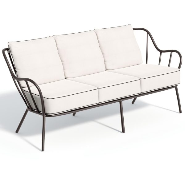Malti Aluminum Sofa in Carbon/Bliss Linen by Oxford Garden