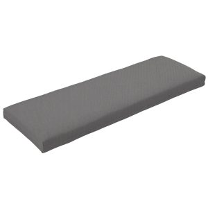 Sunbrella Canvas Charcoal Medium Outdoor Replacement Bench Cushion W/ Knife Edge By BBQGuys Signature