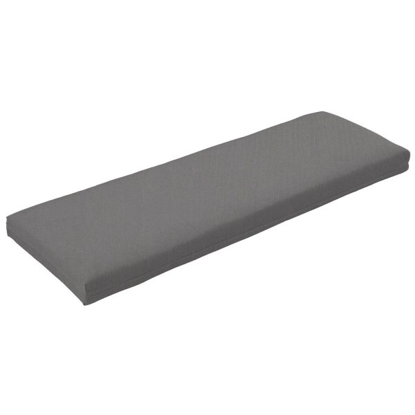 Sunbrella Canvas Charcoal Medium Outdoor Replacement Bench Cushion W/ Knife Edge By BBQGuys Signature