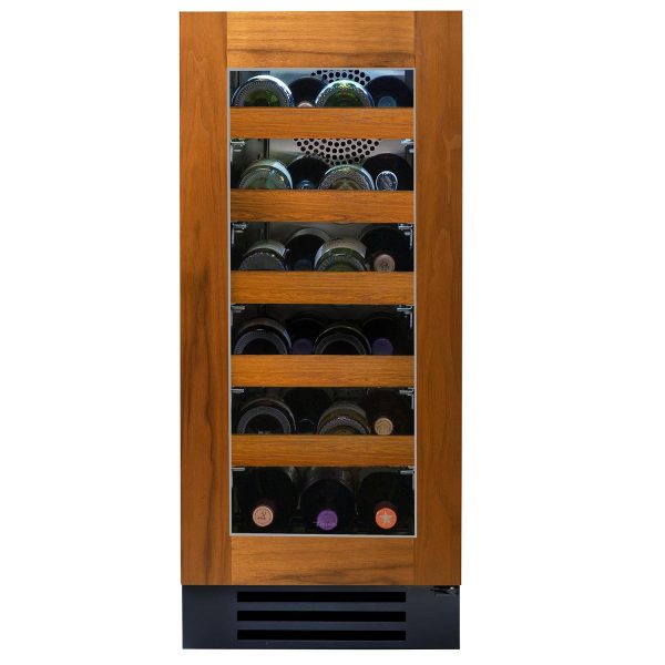 True 15 Inch 23 Bottle Right Hinge Glass Door Outdoor Wine Cabinet - Overlay Ready - TWC-15-R-OG-C
