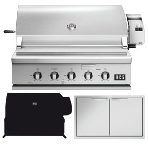 DCS Series 7 3-Piece 36-Inch Natural Gas Outdoor Kitchen Package - BH1-36R-N-3PC