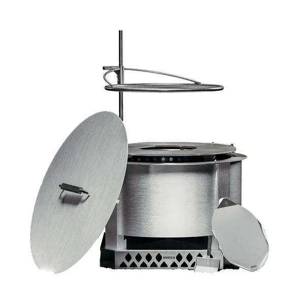 X Series 30 Inch Round Stainless Steel Wood-Burning Fire Pit in Stainless Steel by Breeo