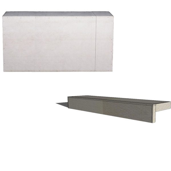Universal 72 Inch Outdoor Kitchen Filler Cabinet - ADA And Universal 72 Inch Ready To Finish Overhang Raised Bar