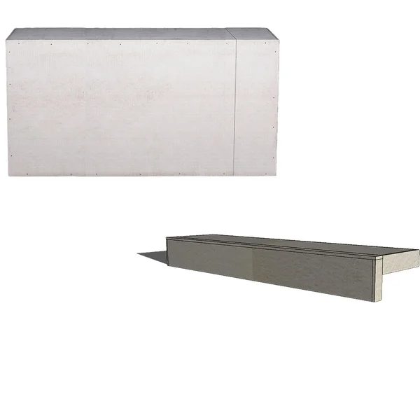 Universal 72 Inch Outdoor Kitchen Filler Cabinet - ADA And Universal 72 Inch Ready To Finish Overhang Raised Bar