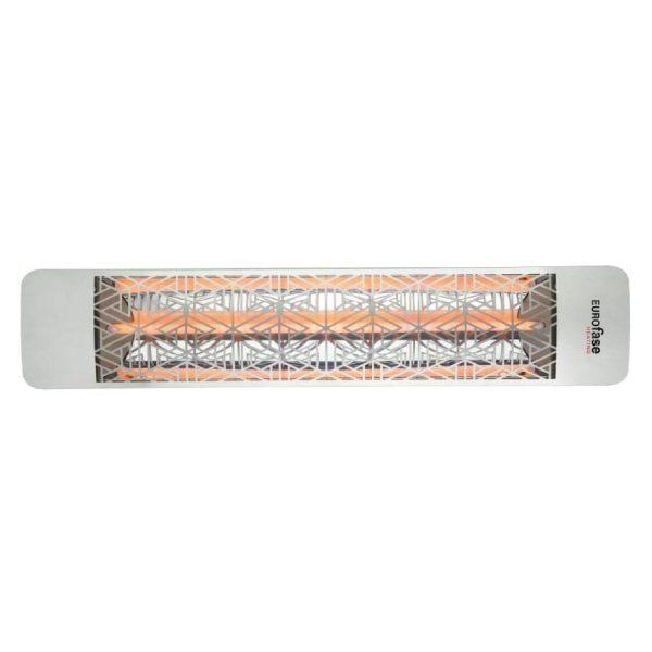 Eurofase Plug-In Mason Series 39-Inch 1500 Watt Single Element 120V Electric Infrared Patio Heater In Stainless Steel - EF15120S3