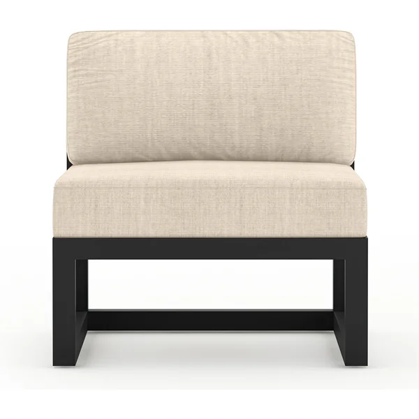 Misty Cove Aluminum Middle Section in Black/Canvas Flax by Lakeview Outdoor Designs