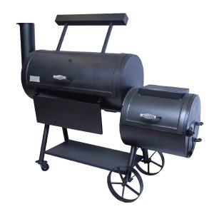 Old Country BBQ Pits Brazos Loaded 35-Inch Offset Charcoal Smoker w/ Counterweight - OC20X60L