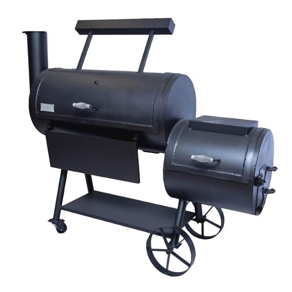 Old Country BBQ Pits Brazos Loaded 35-Inch Offset Charcoal Smoker w/ Counterweight - OC20X60L