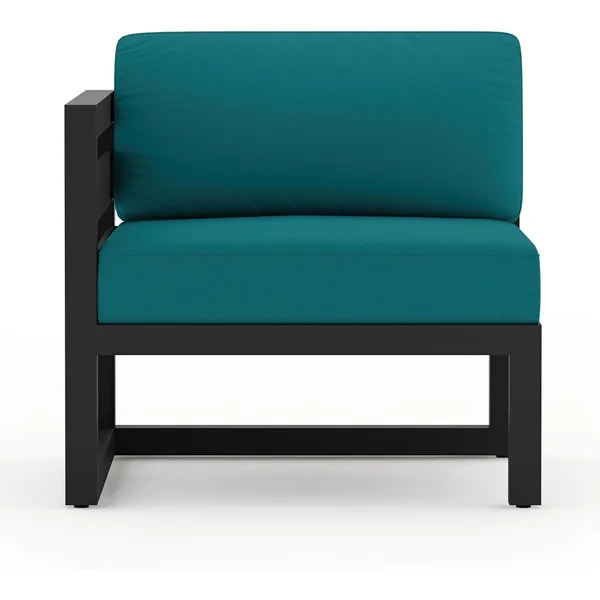 Misty Cove Aluminum Left Arm Section in Black/Spectrum Peacock by Lakeview Outdoor Designs