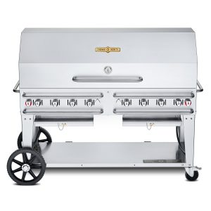 Crown Verity 60-Inch Single Inlet (50 or 100 LB Tanks Only) Rental Propane Grill Dome Package - CV-RCB-60-1RDP-SI50/100