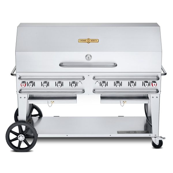 Crown Verity 60-Inch Single Inlet (50 or 100 LB Tanks Only) Rental Propane Grill Dome Package - CV-RCB-60-1RDP-SI50/100