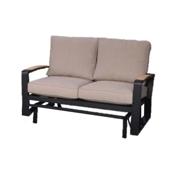 Bruges Gliding Loveseat - Matte Black