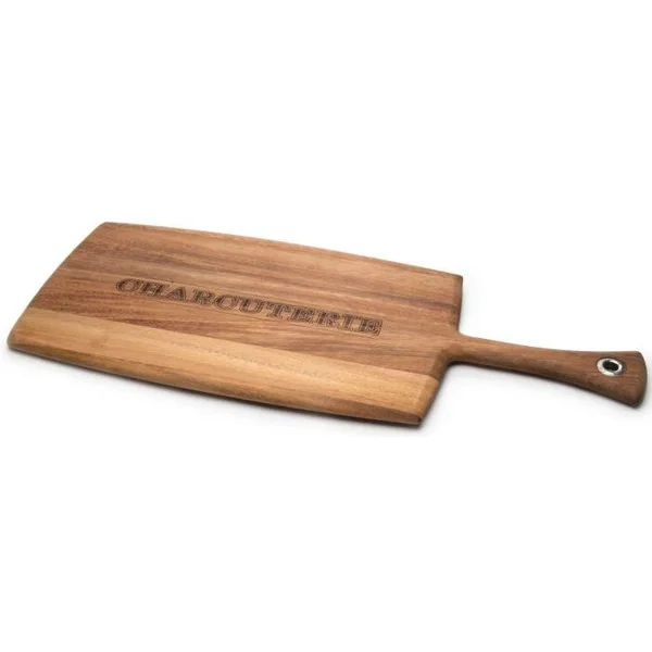Large Rectangular Provencale Paddle Board, Acacia Wood, Charcuterie Engraving