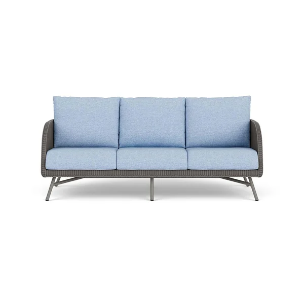 Essence Lloyd Loom Sofa in Pewter/Demo Skyway by Lloyd Flanders