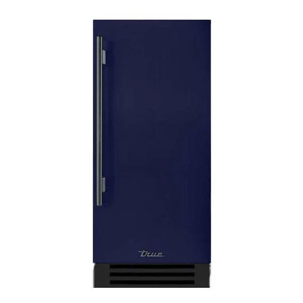True 15 Inch 85 Lb. Right Hinge Outdoor Ice Maker - Cobalt w/ Pewter Handle - TUI-15-R-OP-D~DSK-078-H05