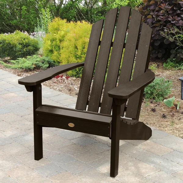 Paradise Key Recycled Plastic Adirondack Chair in Weathered Acorn by Lakeview Outdoor Designs
