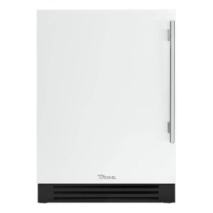 True 24 Inch 5.6 Cu. Ft. Left Hinge Outdoor Refrigerator - Matte White w/ Stainless Steel Handles - TUR-24-L-OP-C~DSK-030-H04