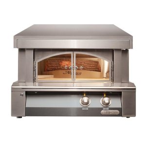 Alfresco 30-Inch Freestanding Countertop Propane Outdoor Pizza Oven Plus in Signal Gray - AXE-PZA-LP-S7004
