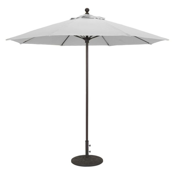 Galtech 9 Ft. Octagonal Aluminum Patio Market Umbrella W/ Push Lift - Black Frame W/ Sunbrella Canvas Canvas Canopy