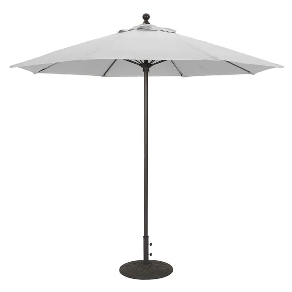 Galtech 9 Ft. Octagonal Aluminum Patio Market Umbrella W/ Push Lift - Black Frame W/ Sunbrella Canvas Canvas Canopy