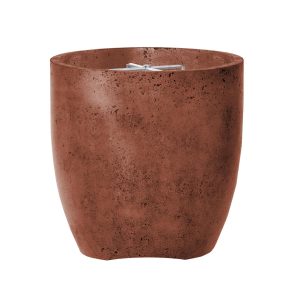 Bloomview 2 24 Inch Round GFRC Propane Fire Bowl in Cafe by Lakeview Outdoor Designs