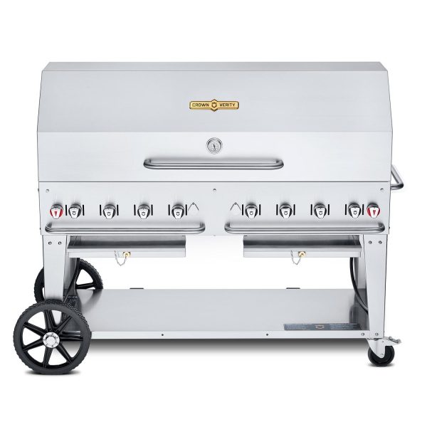 Crown Verity 60-Inch Single Inlet (50 or 100 LB Tanks Only) Mobile Propane Grill Dome Package - CV-MCB-60-SI 50/100-1RDP