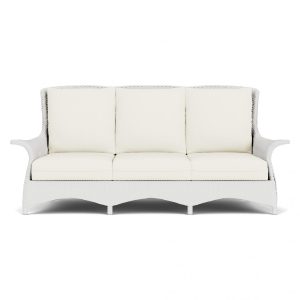 Mandalay Lloyd Loom Sofa in Matte White/Sailcloth Salt by Lloyd Flanders