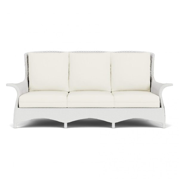 Mandalay Lloyd Loom Sofa in Matte White/Sailcloth Salt by Lloyd Flanders