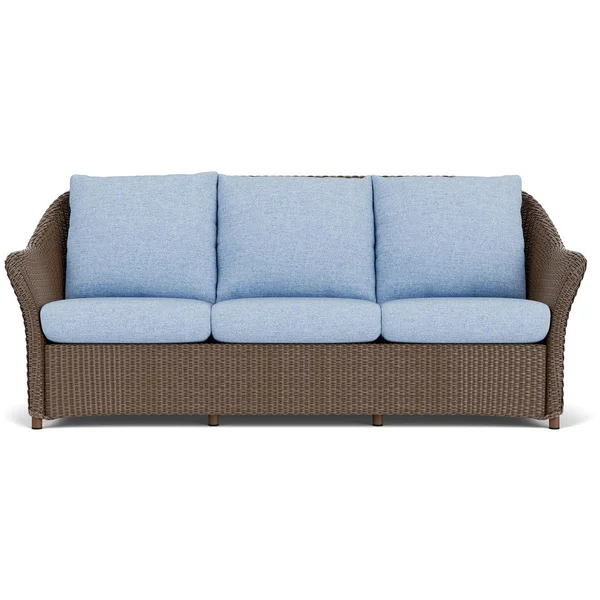 Weekend Retreat Lloyd Loom Sofa in Bark/Demo Skyway by Lloyd Flanders