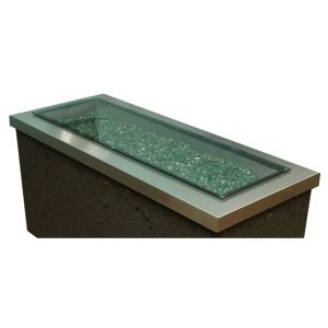 The Outdoor GreatRoom Company 42-inch Linear Tempered Glass Fire Pit Burner Cover - Grey - 1242GGC