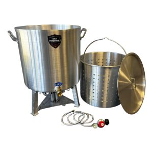 High Performance Cookers 120 Quart Powered Seafood/Crawfish Cooker - PW120-BTJ-VLV075