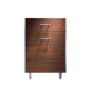 Kalamazoo Arcadia 24 Inch Cabinet - Drawer Over Door - Left Hinge - Ipe Finish - KD-24-2L-IPE-S4