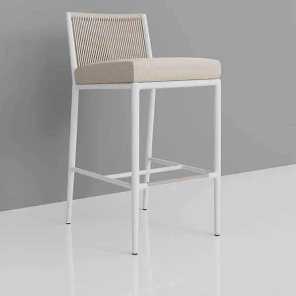 Sabbia Aluminum Barstool in Echo Ash by Sunset West