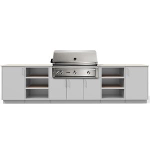 Urban Bonfire Savannah 42 Outdoor Kitchen w/ Lynx Propane Grill, Danae Dekton Countertop & Chantilly Finish - B-Savannah-42-Lynx-Danae-Chantilly