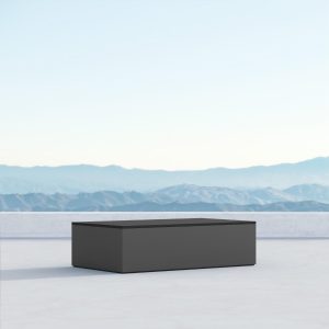 Porto Aluminum Coffee Table in Charcoal by Azzurro Living