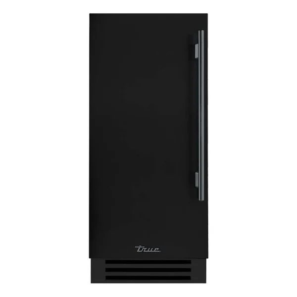 True 15 Inch 3.14 Cu. Ft. Left Hinge Outdoor Refigerator - Matte Black w/ Pewter Handles - TUR-15-L-OP-C~DSK-027-H05