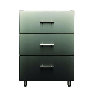 Kalamazoo Signature 24 Inch Cabinet - Three Drawers - Lock - Marine-Grade - K-3DRW-24L-M6